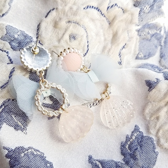 🔥LAST 1🔥NEW HANDMADE MACAROONS SHELLS EARRINGS - Picture 8 of 9